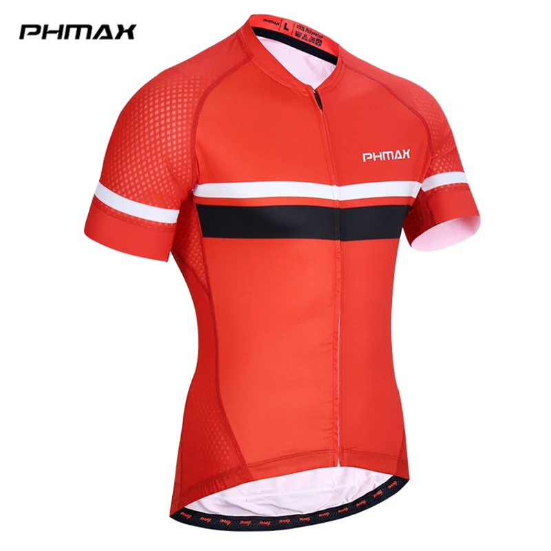 red black PHMAX велосипедная Джерси быстросохнущая велосипедная одежда для мужчин Ropa Ciclismo летняя одежда велосипедная одежда - Цвет: red black