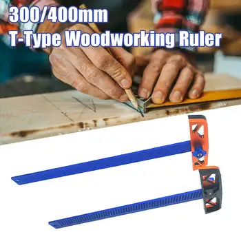 

Multifunctional Carpentry Writing Angle Ruler T300 / T400 Aluminum T Hole Claw Woodworking Ruler Angle Ruler Measuring Tool