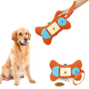 

Dog Sniffing Training Puzzle Toy Bone Shaped Chewing Squeaks Snuffle Training