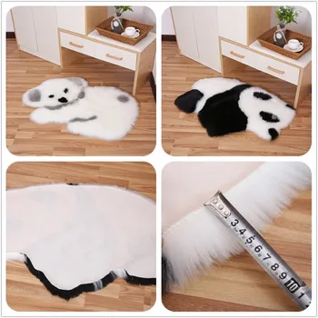

Animal Pattern Panda and Koala Artificial Bedside Carpet Imitation Wool Carpet Bedroom Children's Room Floor Plush Carpet