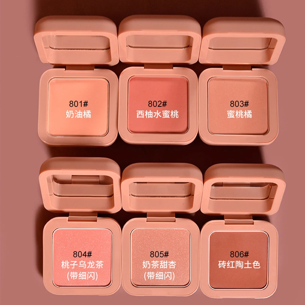 

Peach Blush For Face Makeup Products Cream Blush Palette Matte Glitter Pressed Powder Natural Baked Cheek Rouge Cosmetics