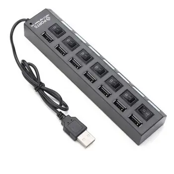 

USB 3.0 HUB 2.0 HUB Multi USB Splitter 7 Port Expander Multiple USB 3 Hab Use Power Adapter USB3.0 Hub with Switch For PC