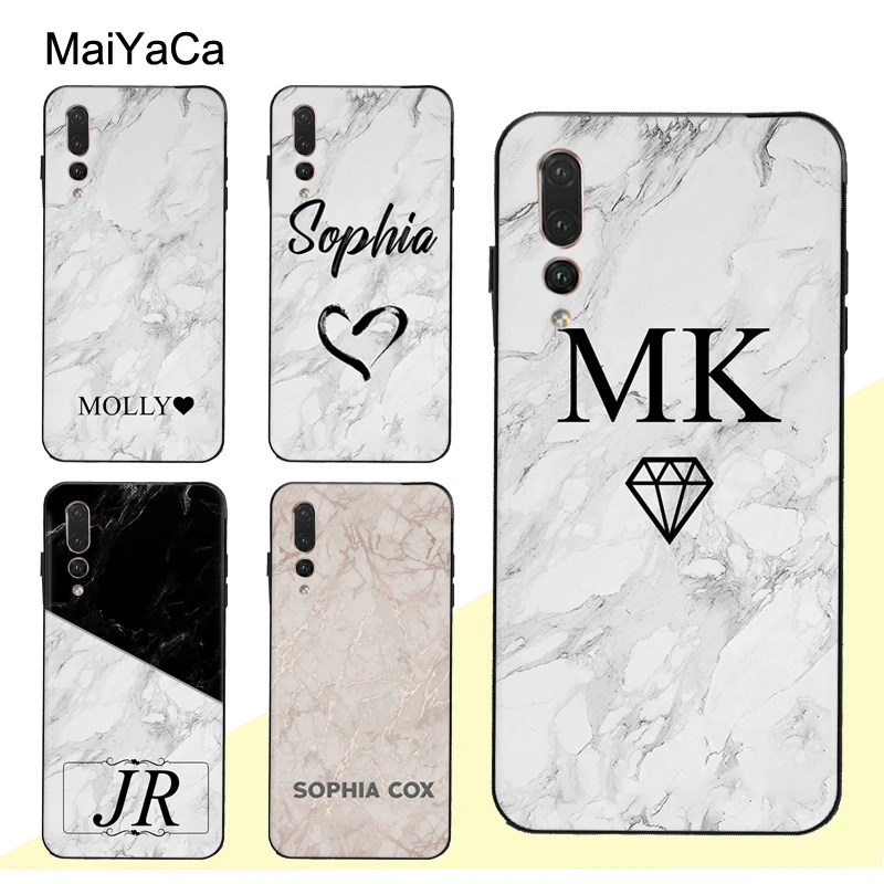 MaiYaCa Personalised Custom Name Marble Case For Huawei P30 Pro P40 P10 P20 Lite Mate 20 30 10 P Smart 2019 Z | Мобильные телефоны