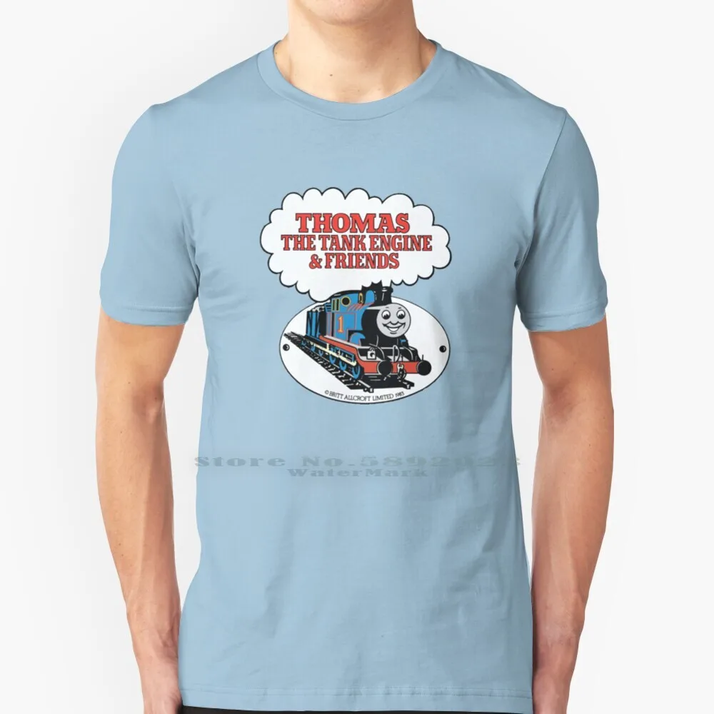 Thomas The Tank Engine & Friends T Shirt 100% Puro Cotone Big Size Thomas Vintage Retro Train Old Logo Cool Children 1990S