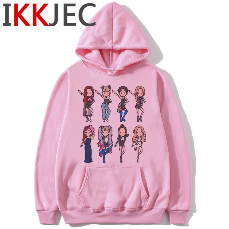 Черно-розовый в вашем районе Harajuku толстовки женские Ullzang Kill This Love Album K-pop Толстовка Jisoo Дженни Лиза Роза толстовка женская - Цвет: 1899