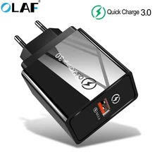 Олаф Быстрая зарядка 3,0 18 Вт USB зарядное устройство ЕС США супер быстрое зарядное устройство для Xiaomi redmi note 7 5 samsung Galaxy A50 A70 QC 3,0 зарядное устройство