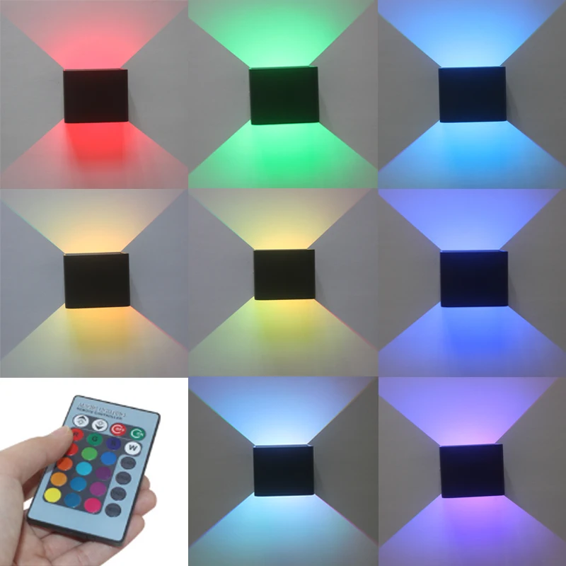 Внутреннее освещение RGB светодиодный бра AC85 265V куб лампа ночник для фойе отеля ТВ