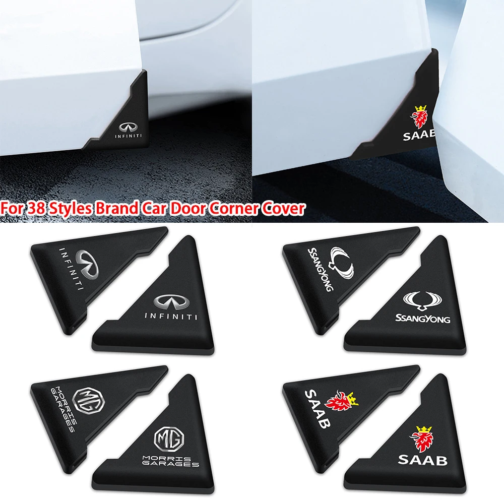 2Pcs Car Door Corner 90 Degree Angle Cover Bumper Crash Protector For Ssangyong Hyundai Nissan Mercedes Ford Lincoln Audi | Автомобили и