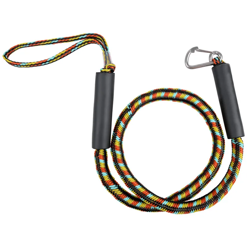 Top Bungee Dock Line Stretchable for Kayak, Jet Ski, Marine with Foam Float Stainless steel clip for boat dock rope 4ft 5ft 6ft
