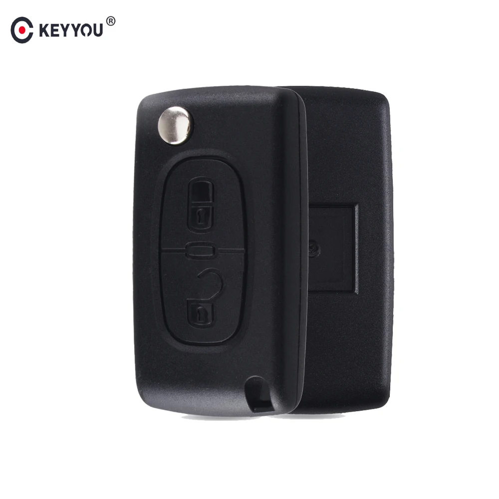 Флип чехол KEYYOU CE0523/CE0536 для Peugeot 107 207 306 307S 307 407 607 VA2/HU83 Blade с двумя кнопками|Ключ от