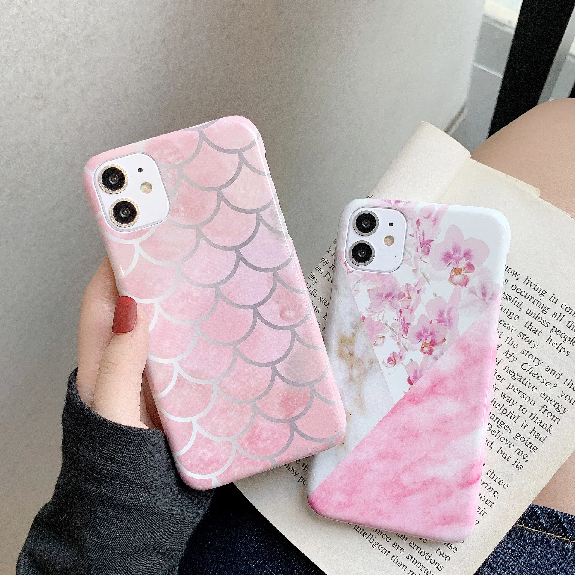 Ударопрочный чехол с мраморным узором для телефона iPhone 11 X XR XS Max Жесткий Чехол из