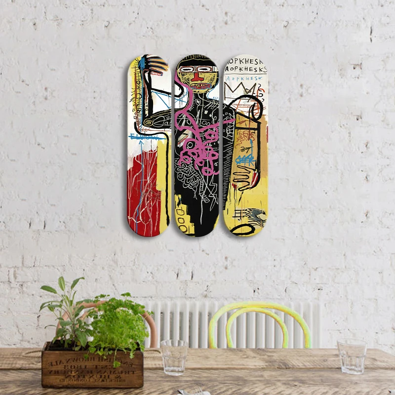 Граффити Basquiat деревянный знак скейтборд настенная наклейка - Цена: 22 203,18 руб.
