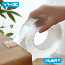 YKZ 1M/2M/3M Nano cinta de doble cara transparente NoTrace 20MM reutilizable impermeable cinta adhesiva lavable Cable organizador personalizado Cable