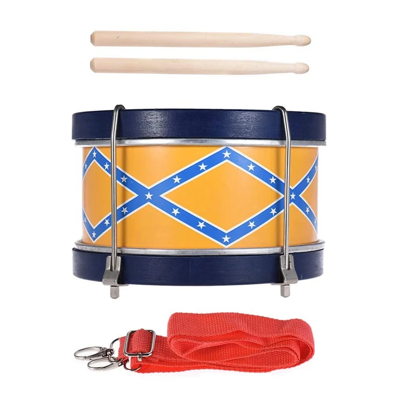 Набор красочных ударных музыкальных инструментов Snare Drum с барабанными палочками