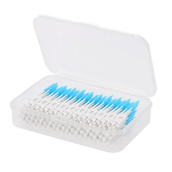 

160pcs Dental Floss Interdental Brush Teeth Stick Toothpick Tooth Picks Brush Soft Silicone Double-Ended Oral Care Brush Clean