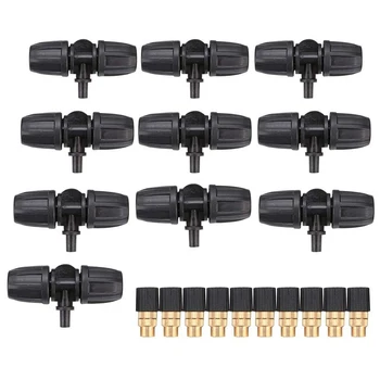 

10PCS Water Spray Head Nozzle,Drip Irrigation,10Pcs Atomization Irrigation for Garden Agriculture Watering Irrigation