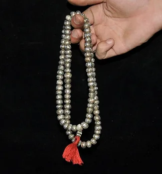 

wedding decoration Tibet buddhism pearl shell Carved Om Mani Padme Hum Prayer bead Amulet necklace