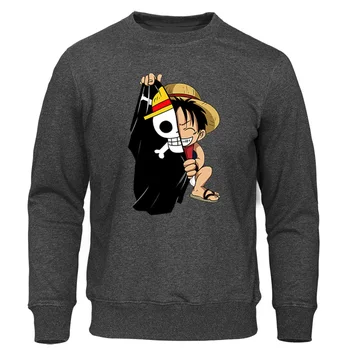 

Anime One Piece Mens Hoodie 2019 Autumn New Sweatshirts Hip Hop Streetwear Tracksuit Casual Outerwear Funny Luffy Men Swetashirt