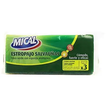 

MICAL – Scouring pad – Green Fiber Sponge Anatomic – Pack of 3 [Pack of 3]