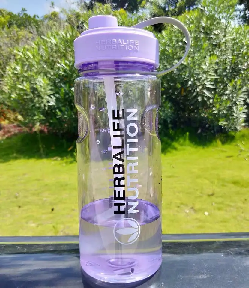 Herbalife питание 24Fit 1000 мл молочный Шейк бутылка с соломинкой внутри пространства бутылка чайник BPA бесплатно - Цвет: Purple
