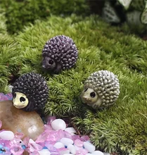3 Pcs Hedgehog Figurine Miniatures Home Decoration Kawaii Accessories Yard Garden Decor DIY Materials For Landscaping Gardening