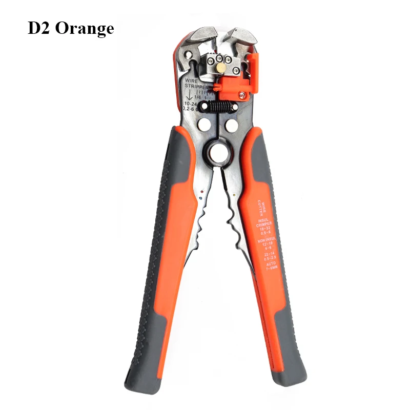 Pliers-HS-D2-Orange HS-D1 HS-D2 0,2-6,0 инструмент для зачистки проводов многофункциональные автоматические плоскогубцы для зачистки проводов Инструмент для зачистки проводов - Цвет: Pliers-HS-D2-Orange
