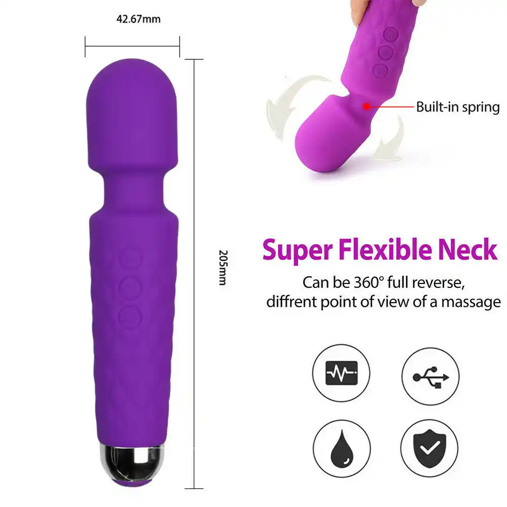 Magic Wand Handheld Massager Vibrating Massage Full Body Hitachi Motor 20 Speed USB Cordless Powerful Body Personal Massager|Remote Controls| - AliExpress