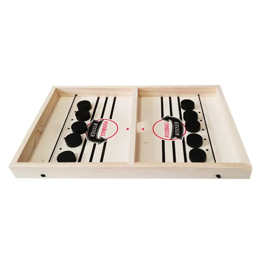 

1 Set Bumper Chess Catapult Chess Neutral Wood Parent-Child Interactive Chess Table Desktop Battle Ice Hockey