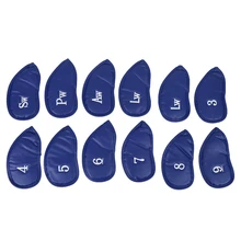 

12PCS Lichee Pattern PU Leather Universal Soft Convenient Golf Putter Cover Iron Club Headcover Accessory During Outdoor
