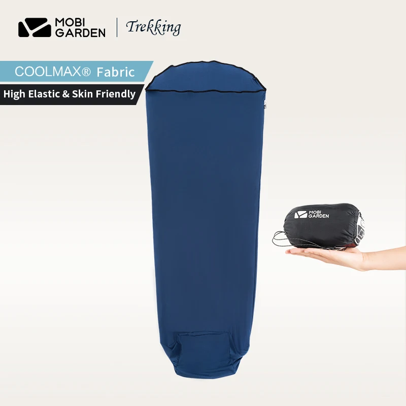MOBI GARDEN Envelope Splicing Sleeping Bag Liner 300g 2 Style Sleeping Bag Lining With Pillow Case High Elasticity Breathable