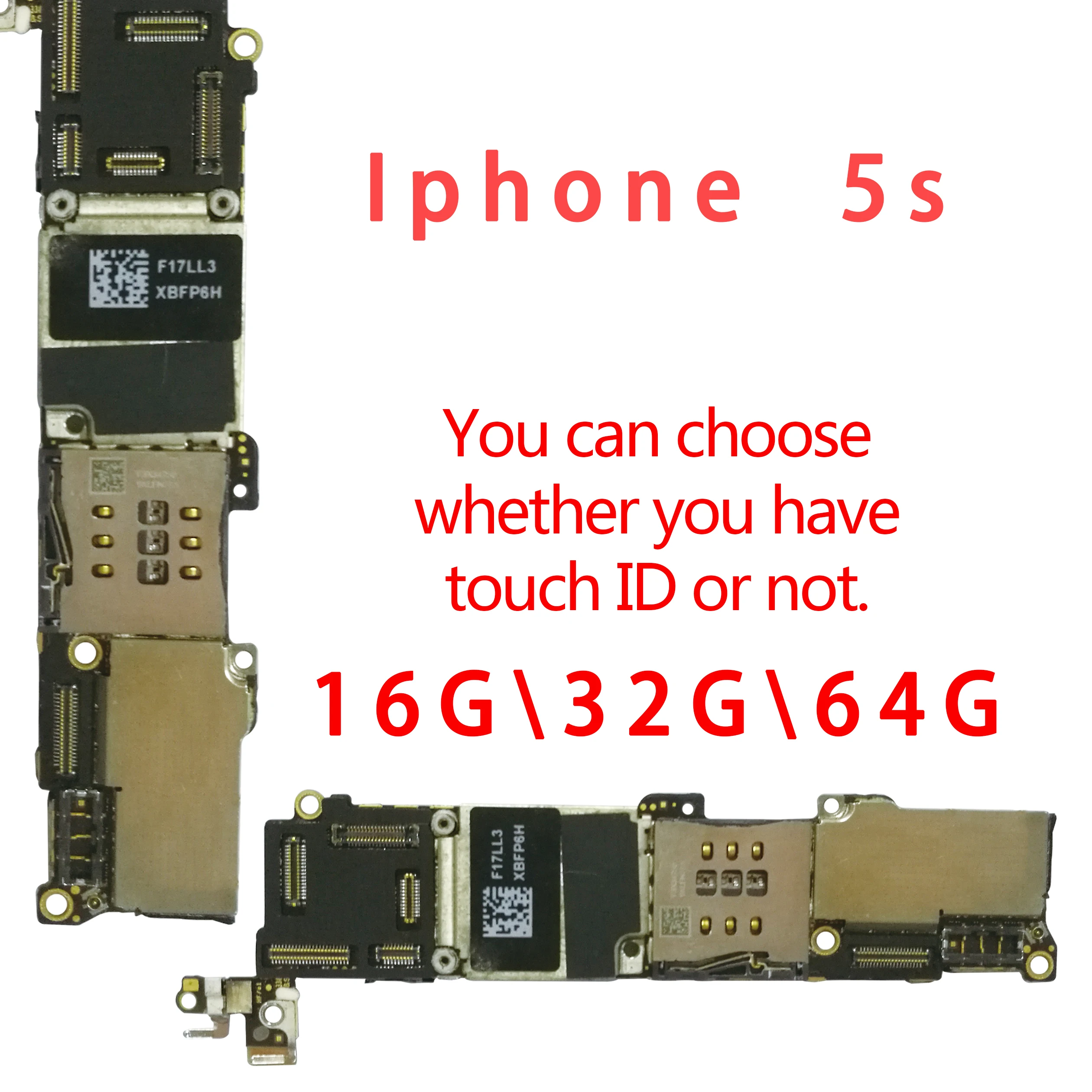 16 Гб/32 ГБ/64 ГБ для iphone 5s материнская плата с/без Touch ID, разблокирована для iphone 5s материнская плата с чипами