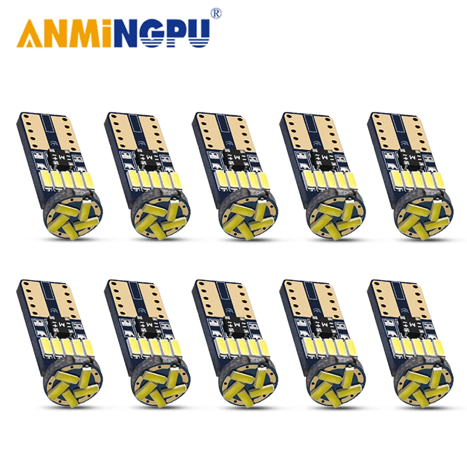 ANMINGPU 2/10 шт. Led W5W T10 автомобильная светодиодная сигнальная лампа 501 194 лампы 4014SMD
