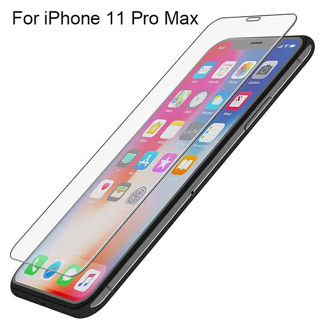 Esamday HD взрывозащищенное Закаленное стекло для iPhone 11 Pro Max X XS MAX XR 6 6S 7 8 Plus 5 s SE чехол с защитной пленкой для экрана - Цвет: For iPhone11 Pro Max