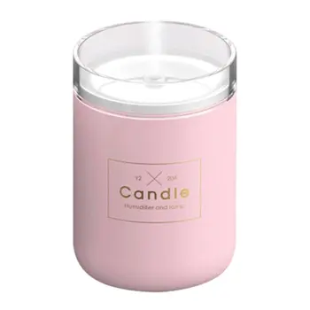 

280ML Candlestick Night Light USB Humidifier Air Humidifier LED Candle Ultrasonic Cool Mist Essential Oil Diffuser USB Aroma Lam