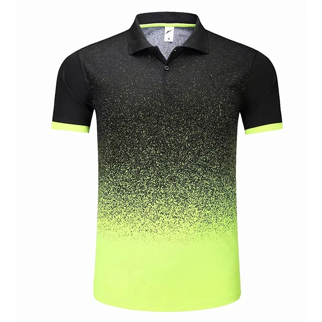 Мужские рубашки для настольного тенниса wo, быстросохнущие, короткий рукав, для тренировок на открытом воздухе,, для игры в гольф, настольный бадминтон, Спортивная футболка, футболка для бега - Цвет: green
