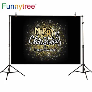 

Funnytree photography backdrop Christmas Golden Shining festival Party glitter backdrop background party photocall photophone