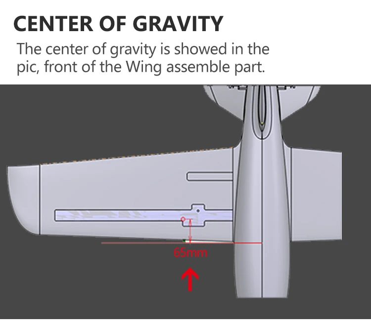 X-UAV Talon Pro, center of gravity is shown in the front of the assemble part: EEtFn