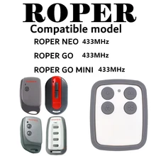 Roper ir mini controle remoto compatível cópia roper portão porta da garagem 433mhz 868mhz controle remoto