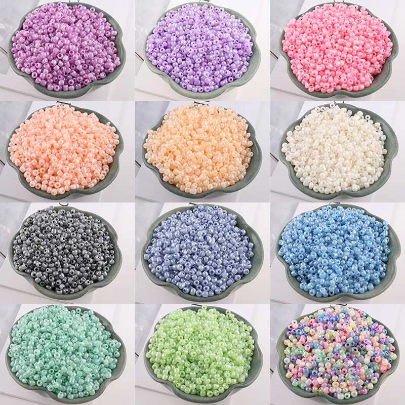 200pcs 4MM Czech Glass Seed Beads Fashion Charm DIY Bracelet Necklace Luggage Jewelry Clothing Decoration Handmade Jewelry