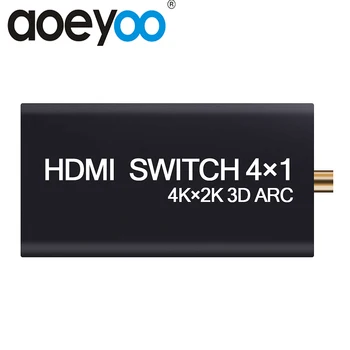

AOEYOO HDMI Switch 4x1 Multi Switcher 4K Support ARC Audio Separation 4 Input 1 Output HDMI Switch Splitter For PS4 HDTV