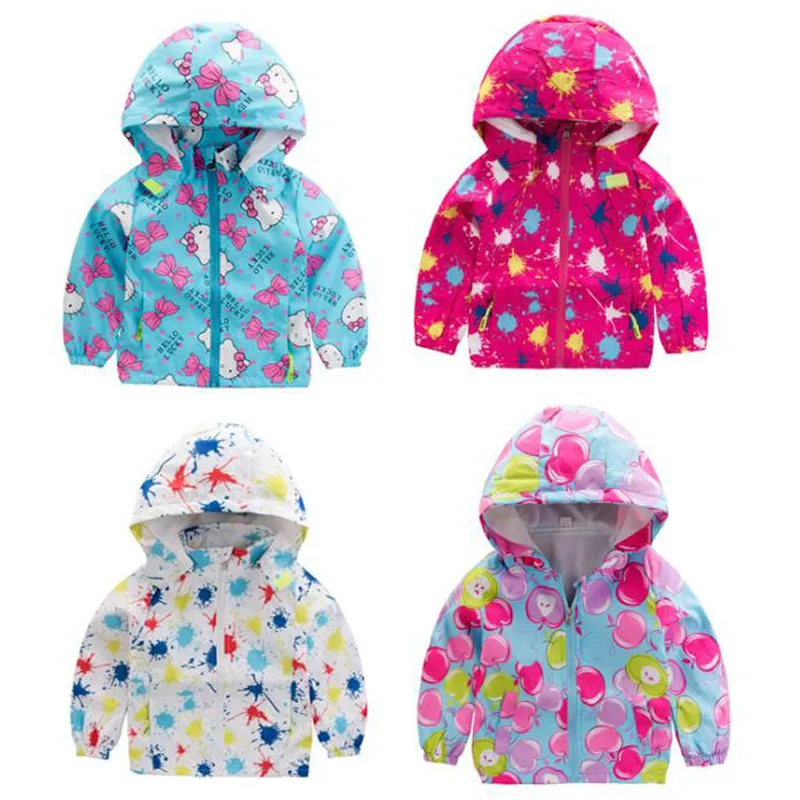 

Kids Spring Jacket Girls Boys Hooded Outerwear Windbreaker Coat Children Clothes Waterproof Raincoat Autumn Baby Girl Jacket