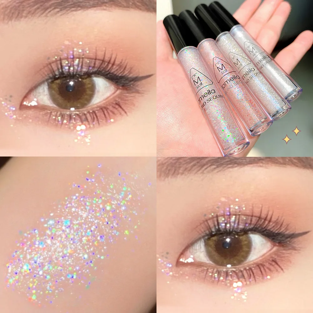 Diamond Glitter Eyeshadow Pallete Makeup Nude Shimmer Liquid Eyeshadow  Glitter Mineral Pigment Long Lasting Cosmetics - AliExpress