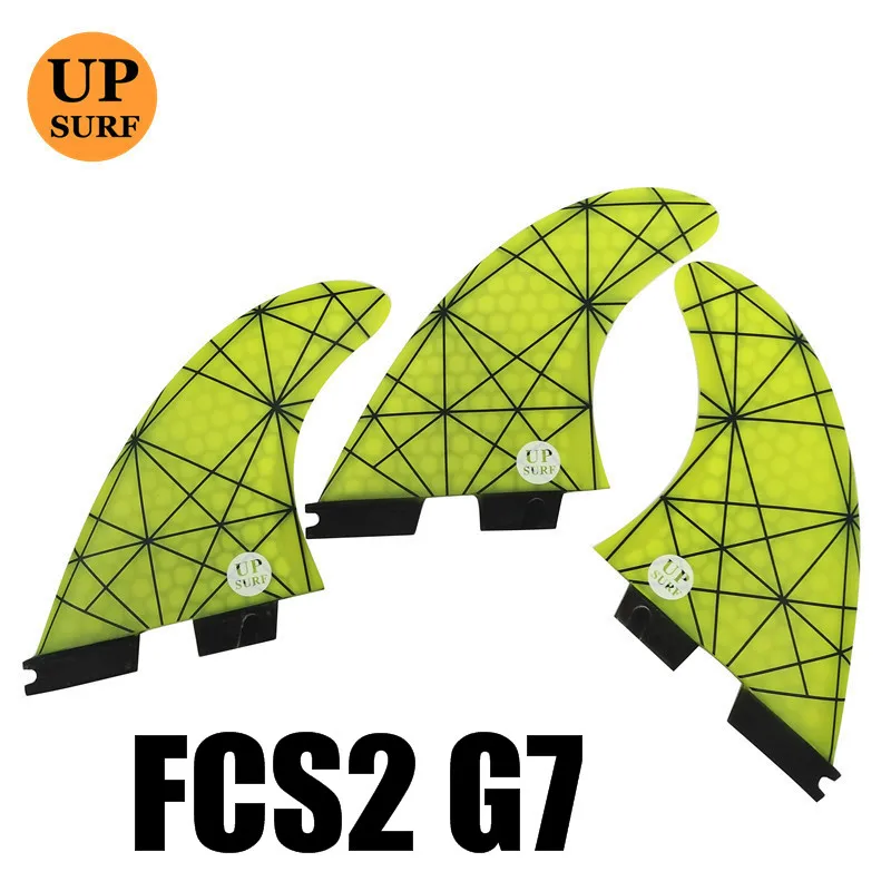 Surf Fin G5/G7 FCS2 плавники светильник синий/желтый/красный FCS II стекловолокно дизайн - Цвет: G7 yellow