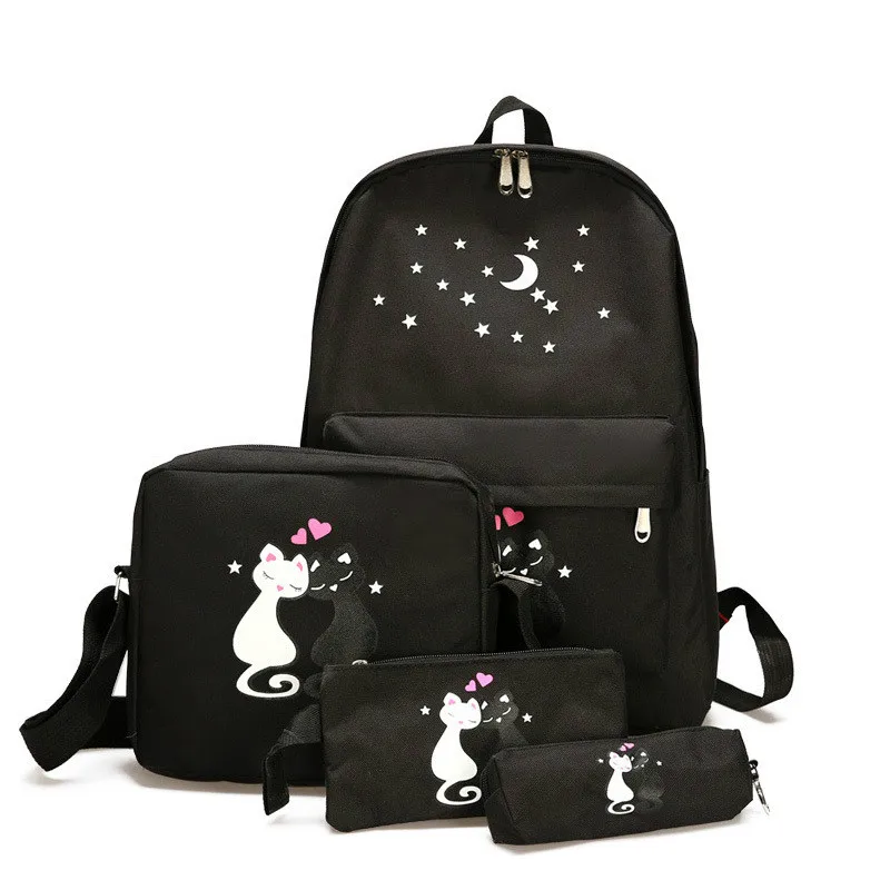 Backpack School-Bags Kids Bag Rucksack Women Female Girls Teenagers Children Canvas