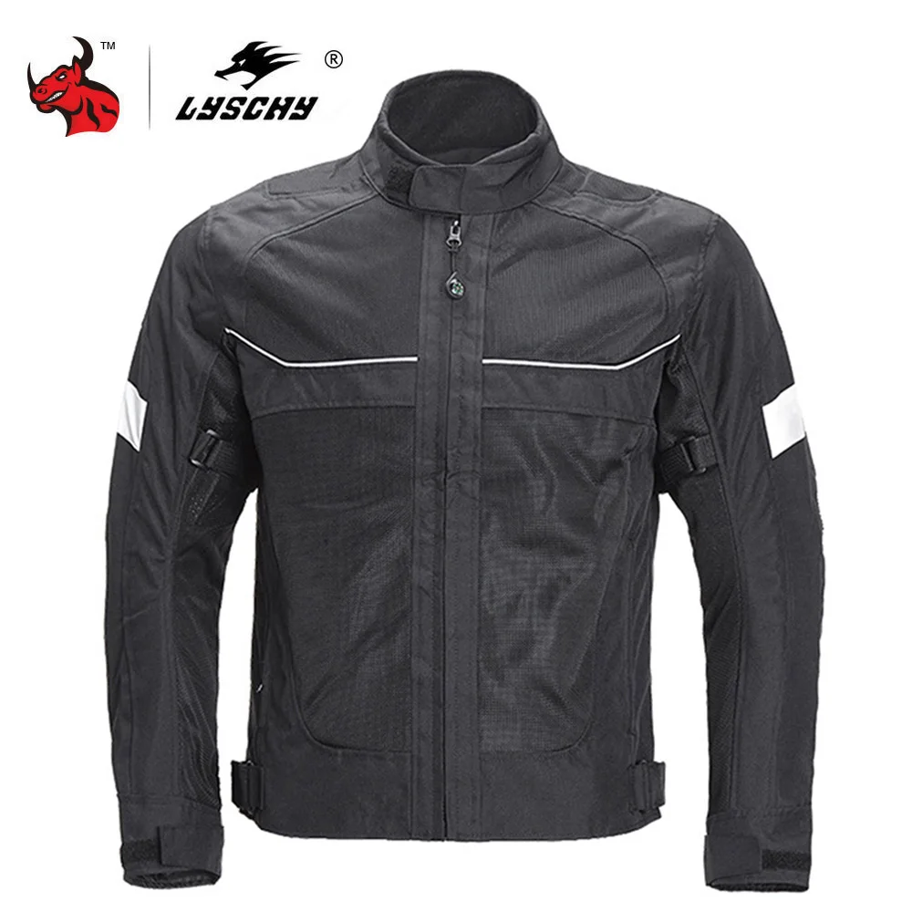 LYSCHY Men Motorcycle Jacket Summer Moto Riding Jacket Breathable Motorcycle Full Body Protection Moto Cross Motorbiker Clothing