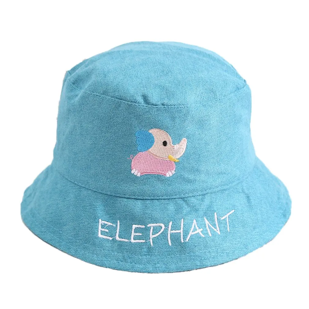Рыбацкая шляпа шапочка для бассейна с рисунком для маленьких мальчиков и девочек, Двусторонняя одежда для малышей с вышивкой, летние уличные шляпы для отдыха, Детская Панамка