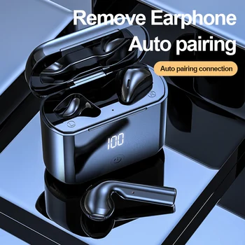 

TWS Bluetooth V5.0 Earphones Wireless Headphones Sports Earbuds HIFI Stereo Sound Noise Cancel Touch Control Headset LED Display