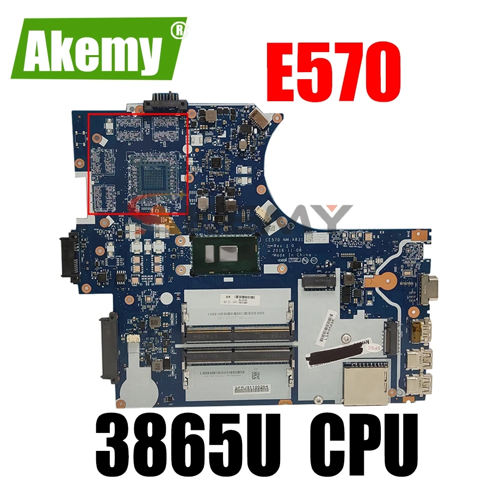 Материнская плата для ноутбука Lenovo ThinkPad E570 E570C 01LW067 CE570 NM-A831 Celeron 3865U DDR4 GMA HD full test |