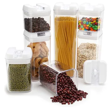 

Airtight Food Storage Containers 7 Pieces Kitchen Cereal Pantry Organization and Storage Container with Easy Lock Lids