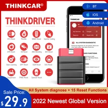 Thinkcar Thinkdriver Bt OBD2 Automotive Scanner Alle System Code Reader Olie Abs Dpf 15 Reset Obd Auto Diagnostische Tool Pk thinkdiag